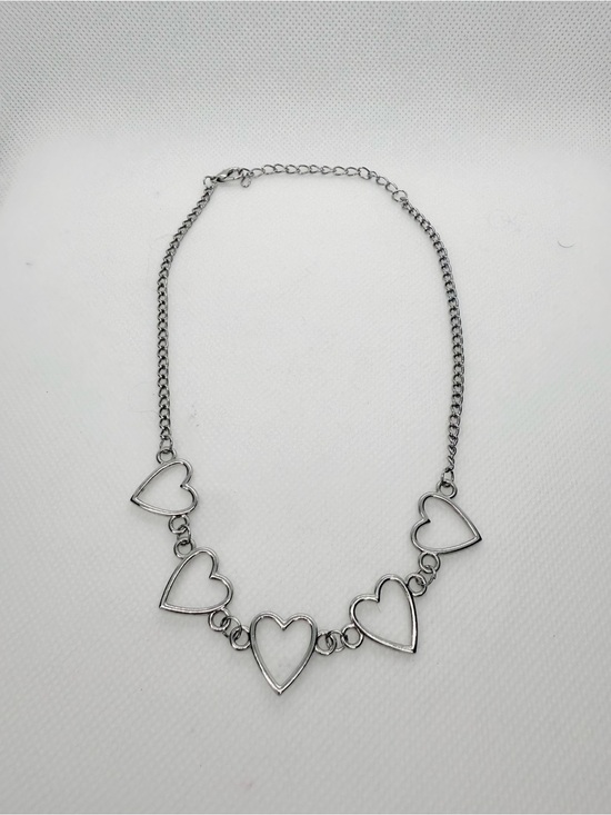 Boutique Jewelry - Silver lining Heart Link Necklace - Women's Jewelry